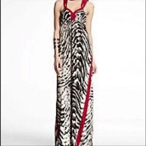 Express Lattice Back Print Maxi Dress XSmall